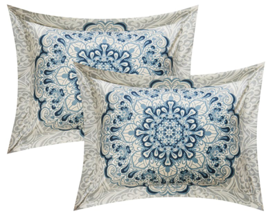 Shop Chic Home Design Fanny 4 Piece Reversible Duvet Cover Set Large Scale Boho Inspired Medallion Paisley Print Design Be In Blue