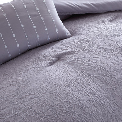 5 piece Kensley Comforter Set Washed Crinkle Ruffled Flange Border
