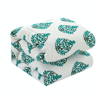 Shop Chic Home Design Amelia 7 Piece Duvet Cover Set Floral Medallion Print Design Bed In A Bag Bedding W In Green