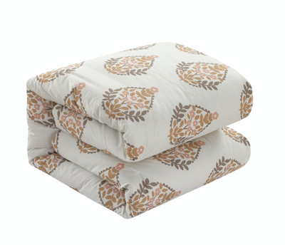 Shop Chic Home Design Amelia 7 Piece Duvet Cover Set Floral Medallion Print Design Bed In A Bag Bedding W In Brown