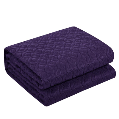 Shop Chic Home Design Mather 2 Piece Quilt Cover Set Rose Star Geometric Quilted Bedding In Purple