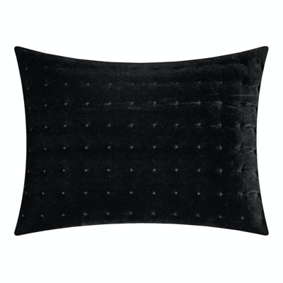 Shop Chic Home Design Cynna 3 Piece Comforter Set Luxurious Hand Stitched Velvet Bedding In Black