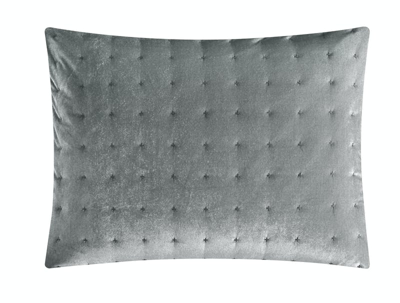 Shop Chic Home Design Cynna 3 Piece Comforter Set Luxurious Hand Stitched Velvet Bedding In Grey