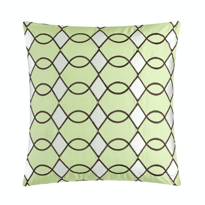 Shop Chic Home Design Katrin 20 Piece Comforter Set Color Block Geometric Embroidered Bed In A Bag Beddin In Green