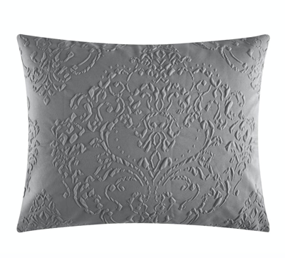 Shop Chic Home Design Mya 5 Piece Comforter Set Embossed Medallion Scroll Pattern Design Bedding In Grey