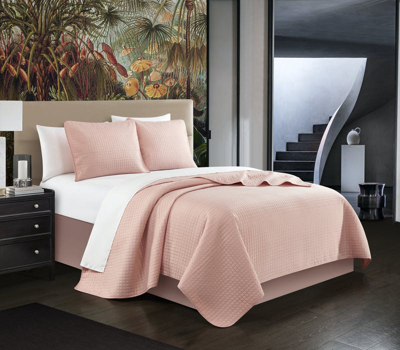 Shop Chic Home Design Atasha 3 Piece Quilt Set Box Stitched Design Bedding In Pink