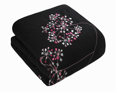 Shop Chic Home Design Petunia 12-piece Bed In A Bag Embroidered Comforter Set In Pink