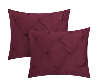 Shop Chic Home Design Whitley 4 Piece Duvet Cover Set Ruffled Pinch Pleat Design Embellished Zipper Closu In Red