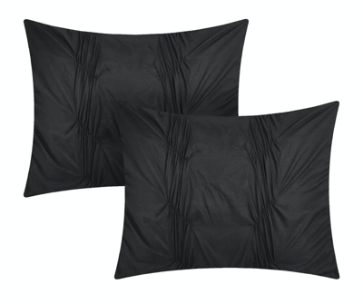 Shop Chic Home Design Luna 10 Piece Comforter Bed In A Bag Ruffled Pinch Pleat Embellished Design Complet In Black