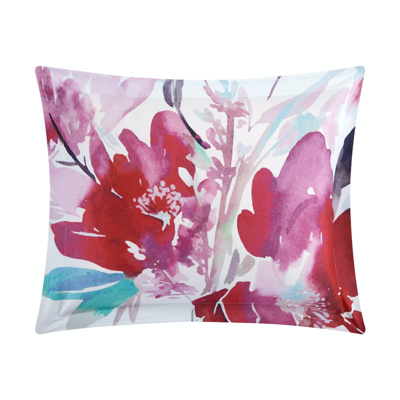 Shop Chic Home Design Waldorf 4 Piece Reversible Comforter Set Floral Watercolor Design Bedding In White