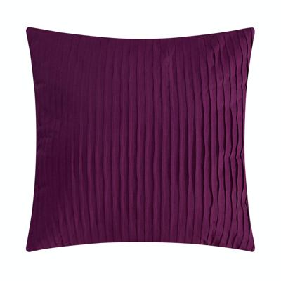 Shop Chic Home Design Ipanema 4 Piece Quilt Set Watercolor Leaf Print Geometric Pattern Bedding In Purple