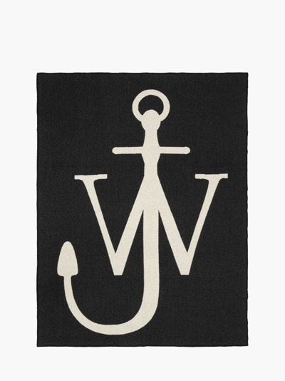 Shop Jw Anderson Anchor Logo Blanket In White