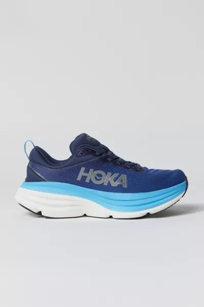 Shop Hoka One One Bondi 8 Running Shoe Shoe In Navy At Urban Outfitters