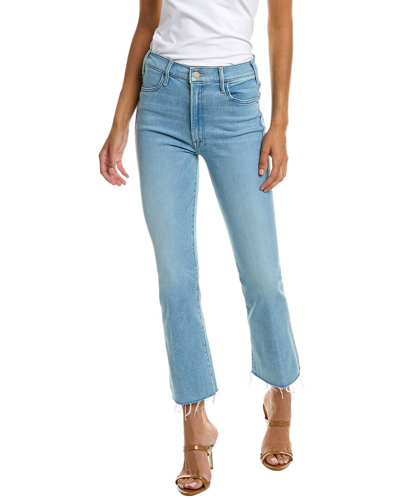 Shop Mother The Hustler Cutting Class Frayed Ankle Cut Jean In Blue