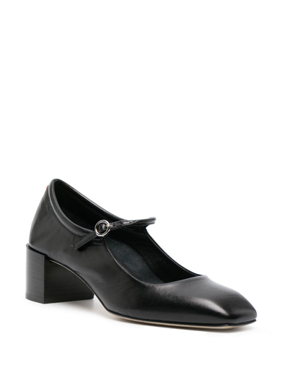Aeyde 55mm Anya Leather Heels In Black
