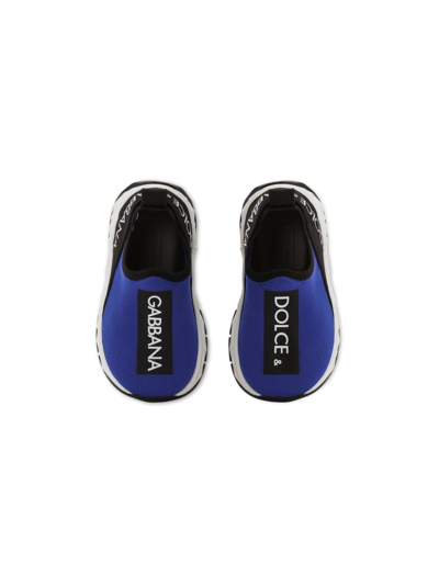 Shop Dolce & Gabbana Sorrento Slip-on Sneakers In Blue