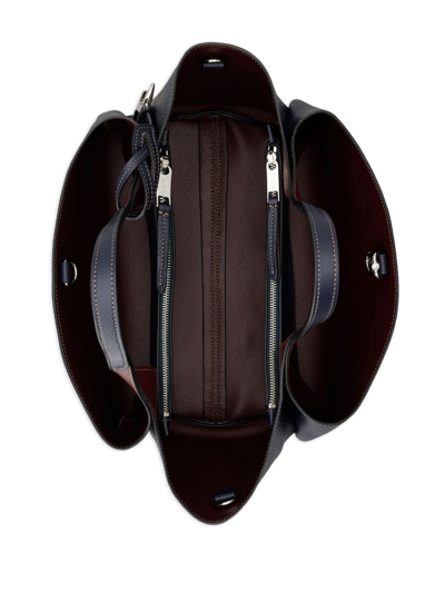 Tod's Mini Leather Shopping Bag With Grained Texture In Black