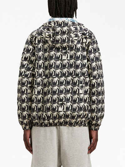 Palm Angels Dripping Palm Jacket In Black