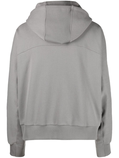 Shop Styland Hooded Organic Cotton Jacket In Grey