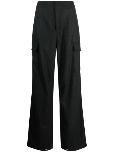 Shop Filippa K High-waisted Cargo Trousers In Grey