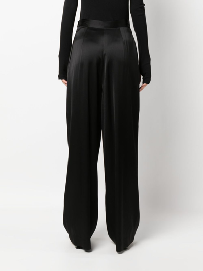 Fabiana Filippi Pleat-detail Palazzo Trousers In Black