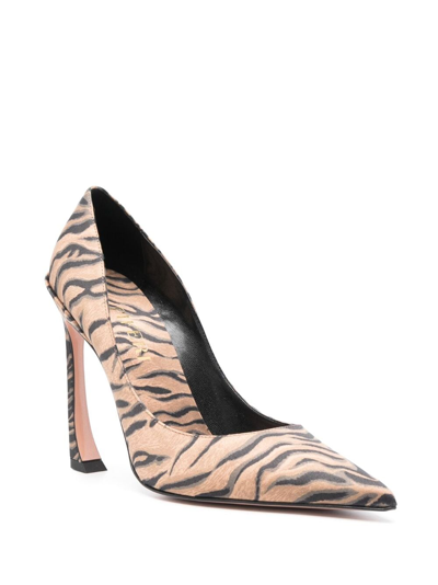 Shop Piferi Avangarda 110mm Tiger-print Pumps In Black