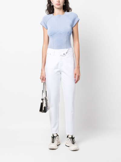 Calvin Klein Jeans Est.1978 Mid-rise Tapered-leg Jeans In White
