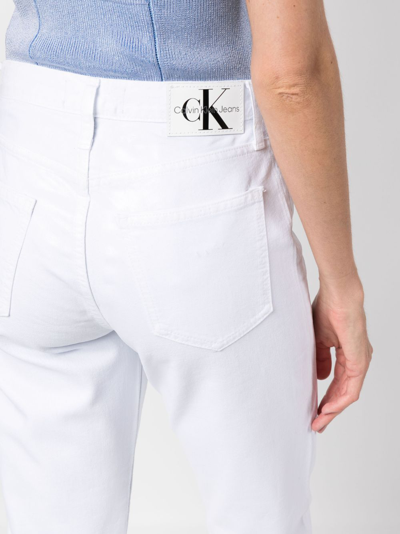 Calvin Klein Jeans Est.1978 Mid-rise Tapered-leg Jeans In White