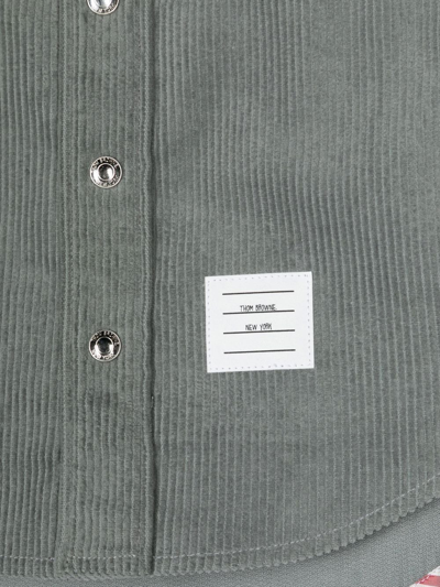 Shop Thom Browne Corduroy Shirt Jacket In Grey