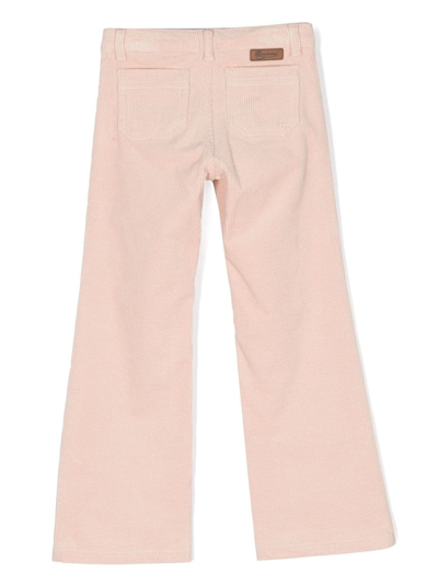Shop Bonpoint Junon Corduroy Flared Trousers In Pink