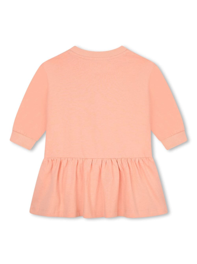 Shop Kenzo Logo-print Organic Cotton Dress In Pink