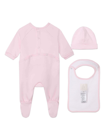Shop Givenchy Logo-patch Cotton Babygrow Set In Pink