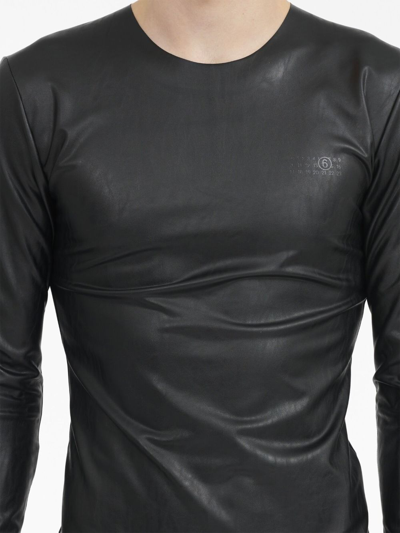 Shop Mm6 Maison Margiela Panelled Long-sleeve T-shirt In Black