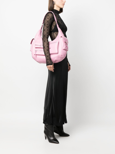 Blumarine Large Hobo Shoulder Bag In Pink