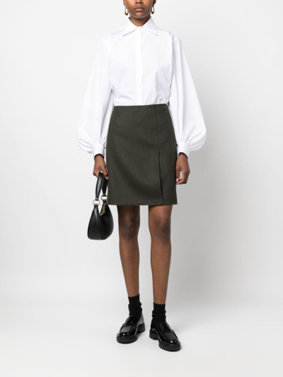 P.a.r.o.s.h Puff-sleeves Cotton Shirt In White