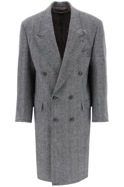 Shop Andersson Bell 'moriens' Double Breasted Coat In Grey