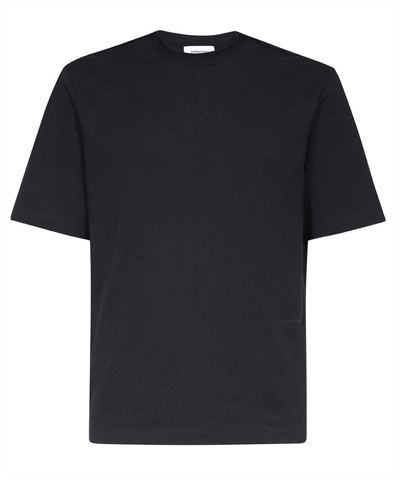Shop Ferragamo Short Sleeved With Patch Logo T-shirt In Black