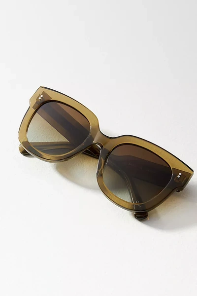Shop Chimi Oversized Sunglasses In Green