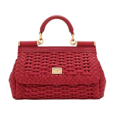Shop Dolce & Gabbana Small Sicily Bag In Hibiscus