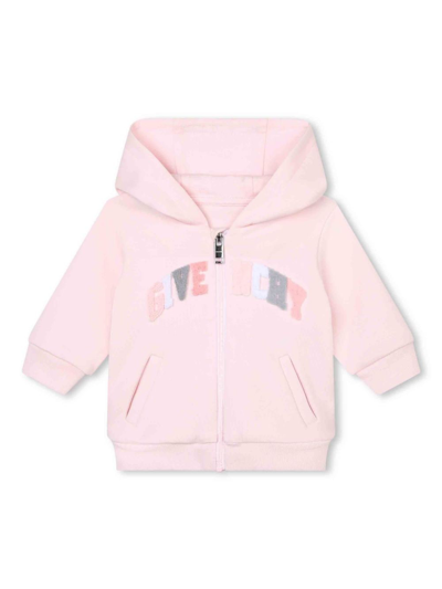 Shop Givenchy Logo-patch Zip-up Cotton Tracksuit In Pink