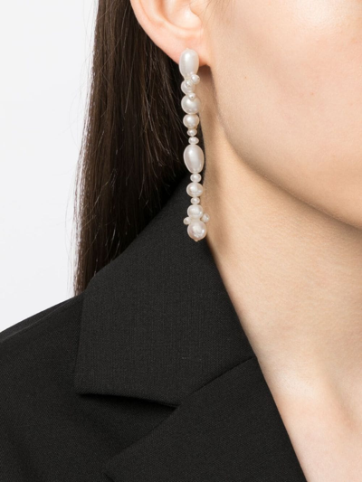 Completedworks Glitch Drop Earrings In Silver