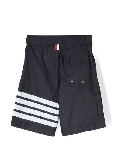 Thom Browne 4-bar Swim Shorts In Blue