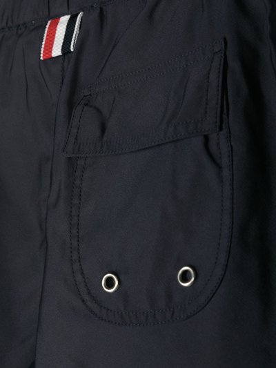 Thom Browne 4-bar Swim Shorts In Blue