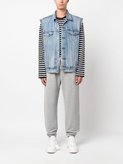 Levi's Hybrid Hoodie Trucker Jacket In Blue