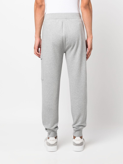 Shop C.p. Company Logo-patch Cotton Track Pants In Grey