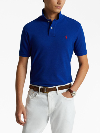 Polo Ralph Lauren Electric Custom Slim-fit Polo In Blue