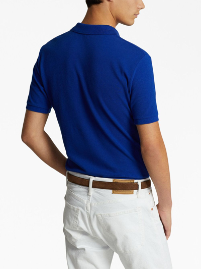 Shop Polo Ralph Lauren Polo Pony Cotton Polo Shirt In Blue