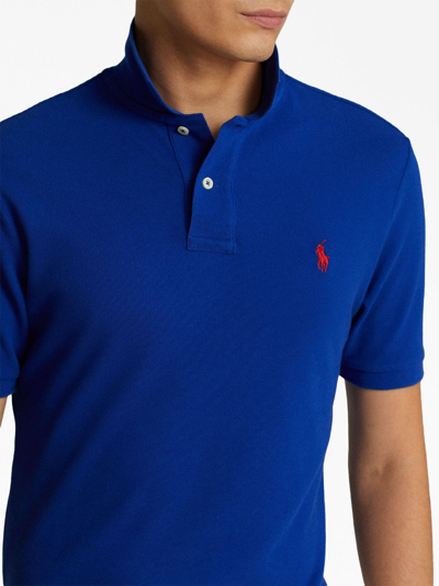 Shop Polo Ralph Lauren Polo Pony Cotton Polo Shirt In Blue