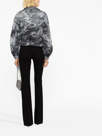 Dsquared2 Camouflage Denim Jacket In Black