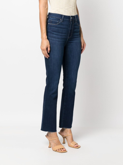 Shop Paige Claudine High-waisted Flared Jeans In Blue
